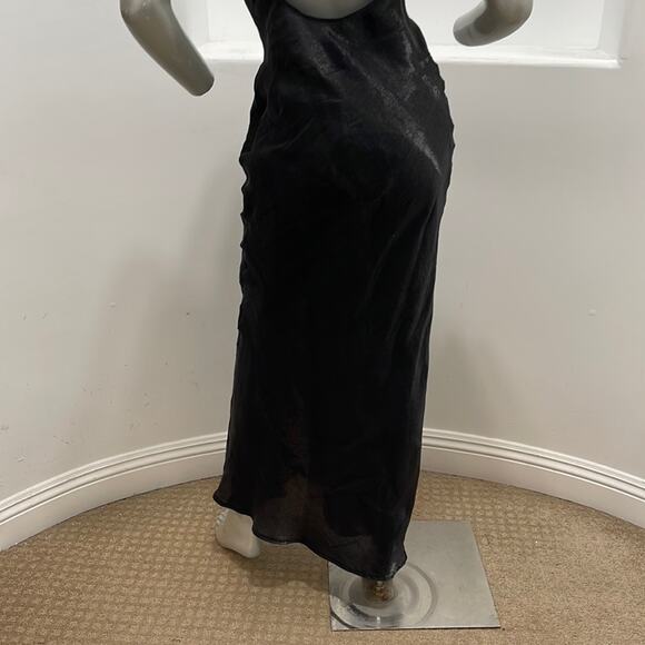Rise of Dawn Spaghetti Strap Slip Maxi Dress Black Shimmering Size XS NWT - Picture 8 of 13